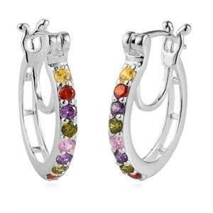 Multi Color Diamond Earrings